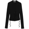 Ottolinger Double-fastening Ribbed Cardigan In Black