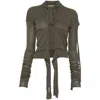 Ottolinger Deconstructed Cardigan In Green