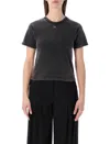 Ottolinger Pierced Fitted T-shirt In Black