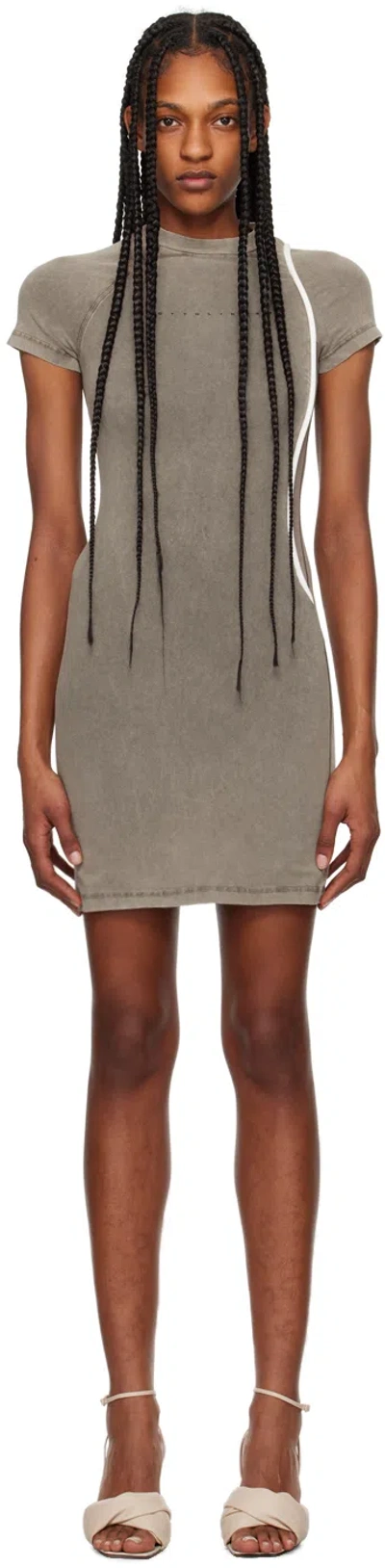 Ottolinger Taupe Fitted Minidress In Light Brown
