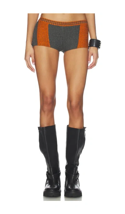 Ottolinger Textured Knit Team Short In Grey