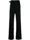 Ottolinger Tie-detail Organic Cotton Track Pants In Black