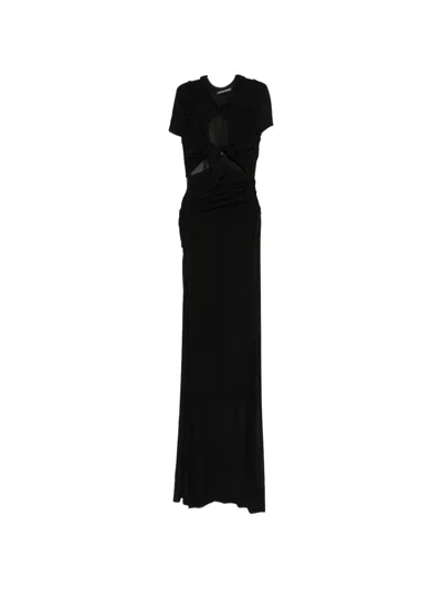 Ottolinger Tie-detail Maxi Dress In Black