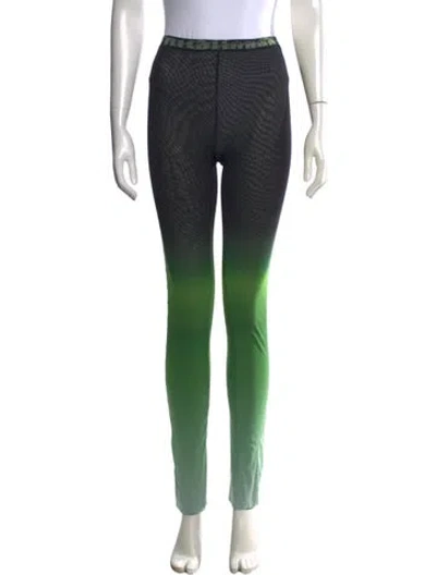 Pre-owned Ottolinger Tie-dye Print Skinny Leg Pants In Green