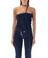 Ottolinger Denim Tube Top In Blue