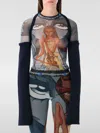 Ottolinger Julien Mesh-panel Long-sleeve Top In Multi