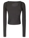 Ottolinger Top Sculpted Donut Longsleeve In Black