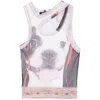 Ottolinger Mesh Tank Top In Multicolor