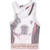 Ottolinger Mesh Tank Top In Multicolor