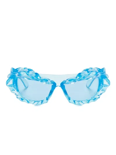 Ottolinger Geometric Frame Sunglasses In Blue