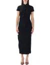 Ottolinger Twisted Polo Midi Dress In Black