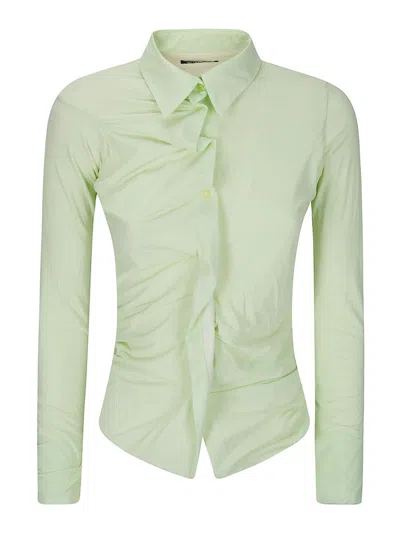 Ottolinger Twisted Reversable Longsleeve In Green