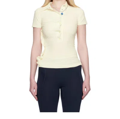 Ottolinger Twisted Short-sleeved Polo Shirt In Yellow
