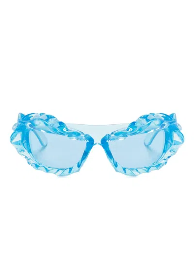 Ottolinger Geometric Frame Sunglasses In Blue