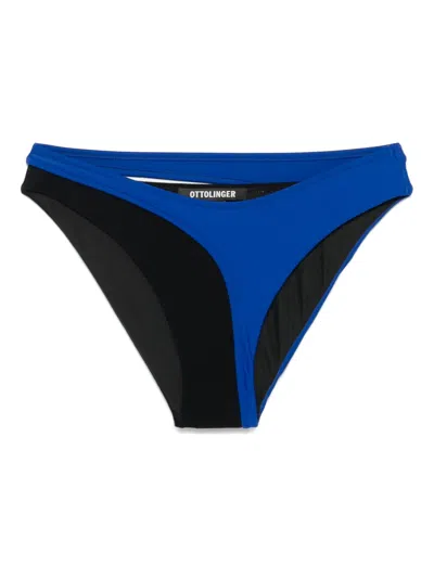 Ottolinger Two-tone Bikini Bottoms In Black-blue
