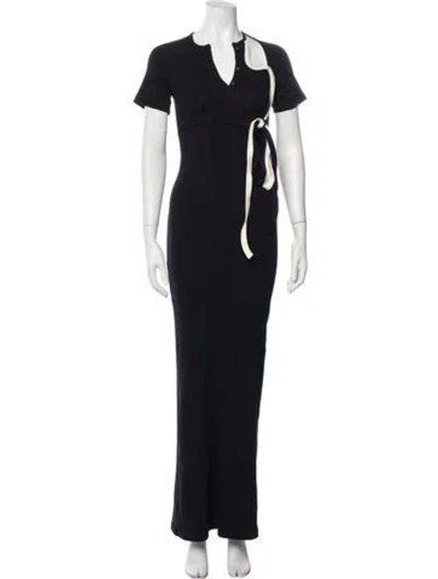 Pre-owned Ottolinger V-neck Long Dress In Multi