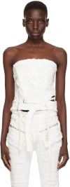 Ottolinger White Belt Denim Tank Top In White