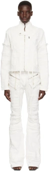 OTTOLINGER WHITE CROPPED DENIM JACKET