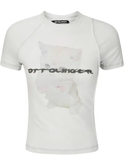 OTTOLINGER WHITE LOGO COTTON T-SHIRT