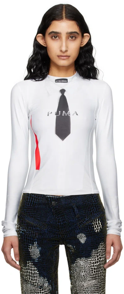 Ottolinger Puma Slim Longsleeve Top In White