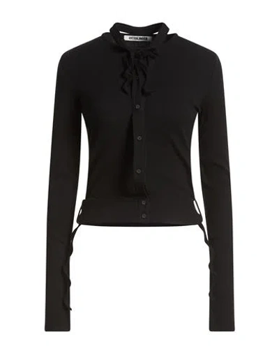 Ottolinger Woman Cardigan Black Size Xl Organic Cotton, Elastane