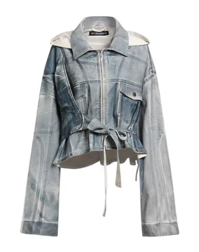 Ottolinger Woman Denim Outerwear Blue Size M Cotton, Re-used Cotton, Recycled Cotton, Elastane In Multi
