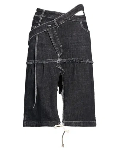 Ottolinger Woman Denim Skirt Charcoal Size M Cotton, Elastane In Black
