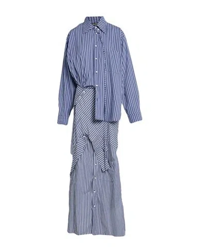 Ottolinger Woman Maxi Dress Blue Size L Cotton, Polyamide, Elastane