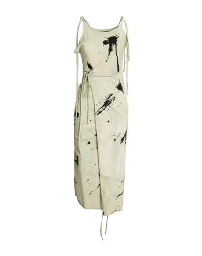 Ottolinger Woman Midi Dress Light Green Size 6 Cotton