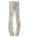 Ottolinger Draped Raw-cut Jeans In Gray