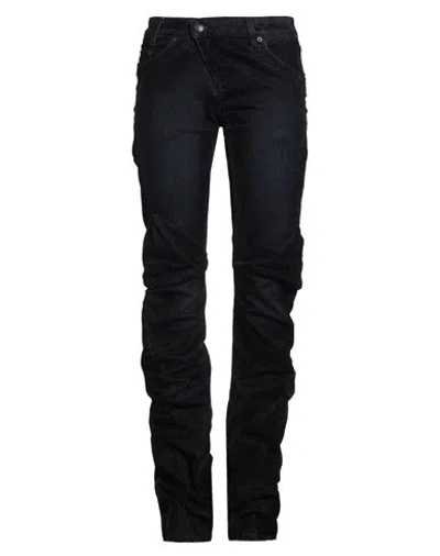 Ottolinger Woman Pants Midnight Blue Size M Cotton, Rayon, Recycled Pes, Elastane In Black