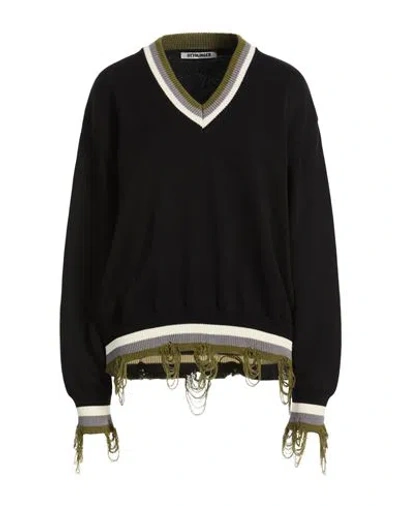 Ottolinger Woman Sweater Black Size S Organic Cotton In Transparent