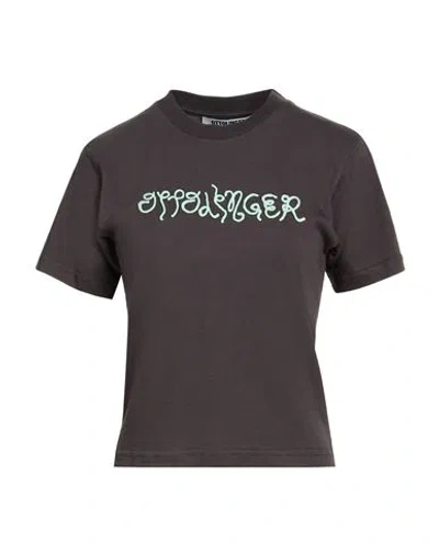 Ottolinger Woman T-shirt Charcoal Size L Cotton In Gray