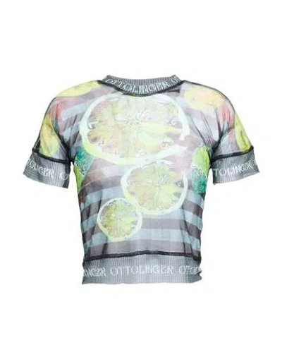 Ottolinger Woman T-shirt Green Size Xs Recycled Polyester, Elastane