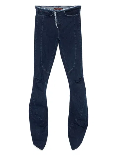 OTTOLINGER WOMEN'S DENIM RAW EDGE DRAPED DESIGN PANTS