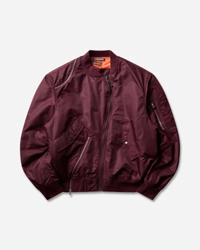 Ottolinger Women S Forever Zip Bomber Jacket Burgundy In Red