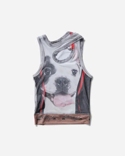 Ottolinger Women S Mesh Tank Top Dog Print In Multicolor
