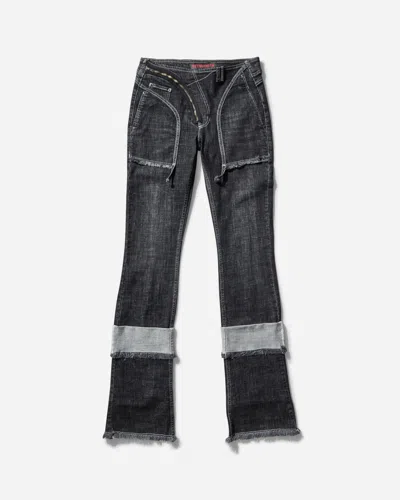 Ottolinger Women S Open Back Denim Pants In Black