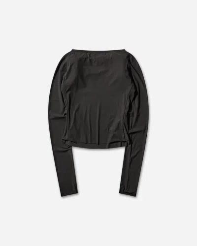 Ottolinger Women S Sculpted Donut Longsleeve Top Taupe In Black