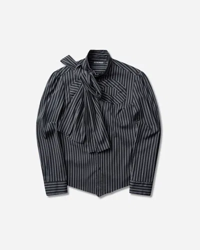 Ottolinger Women S Striped Infinity Blouse In Black
