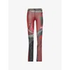 Ottolinger Red Printed Lounge Pants In Soccer Print