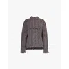 Ottolinger Womens Brown Melange Chunky-knit Logo-embroidered Cotton And Wool-blend Jumper In Brown Melange