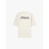 Ottolinger Womens Beige Oversized Puffy Logo-embroidered Organic Cotton-jersey T-shirt In Beige