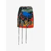 Ottolinger Womens Regular-fit Graphic-pattern Stretch-mesh Mini Skirt Multi In Multi
