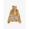 Ottolinger Womens Oversized Furry Faux-fur Jacket In Gold