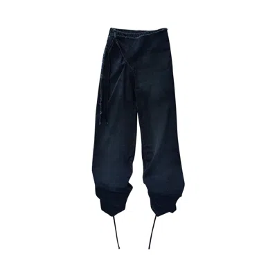 Pre-owned Ottolinger Woven Denim Sweatpants 'blue' | Women's Size S
