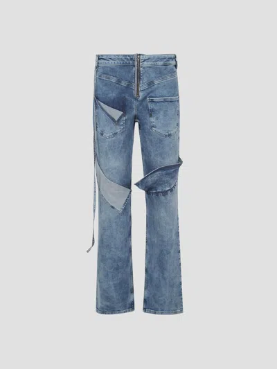 Ottolinger Woven Loose Fit Jeans In Blue