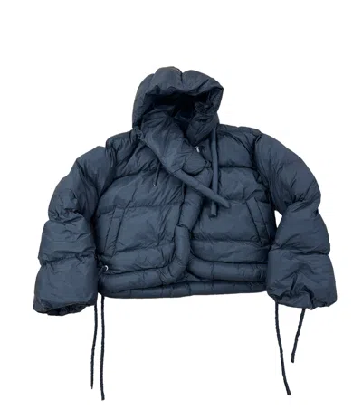 Ottolinger Woven Puffer Jacket Black In Blue
