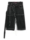 Ottolinger Wrap Denim Skirt In Black