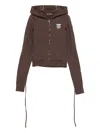 Ottolinger Zip-up Hoodie In Brown